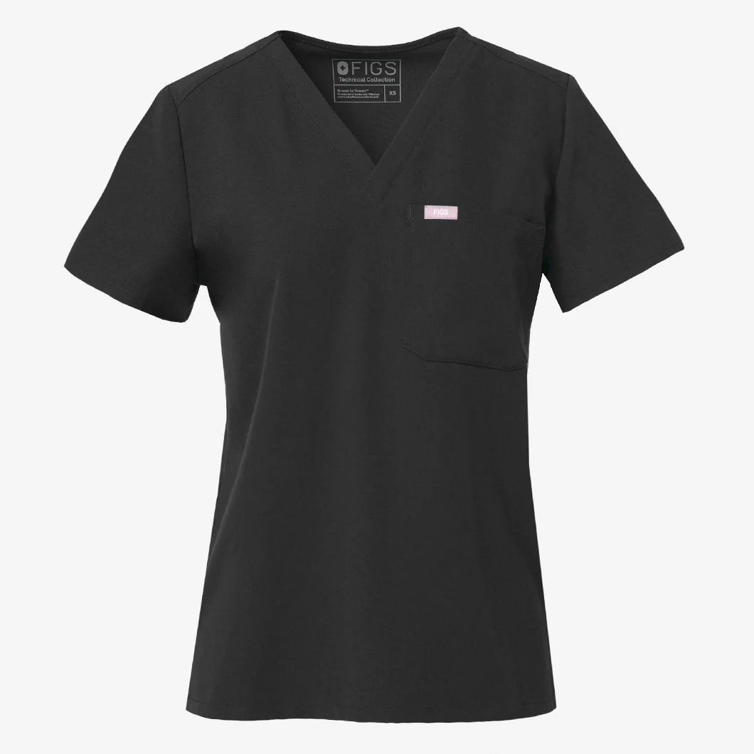 Women's Black Catarina™ - One-Pocket Scrub Top - Image 8