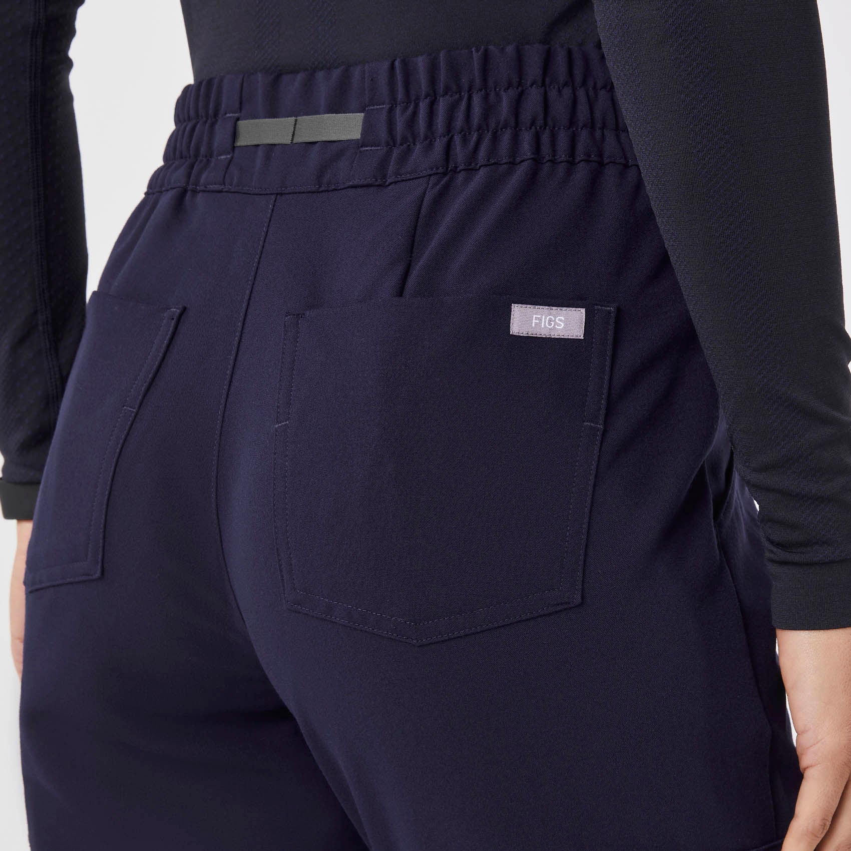women's Navy High Waisted Dowa - Tall Scrub Pant - Image 6