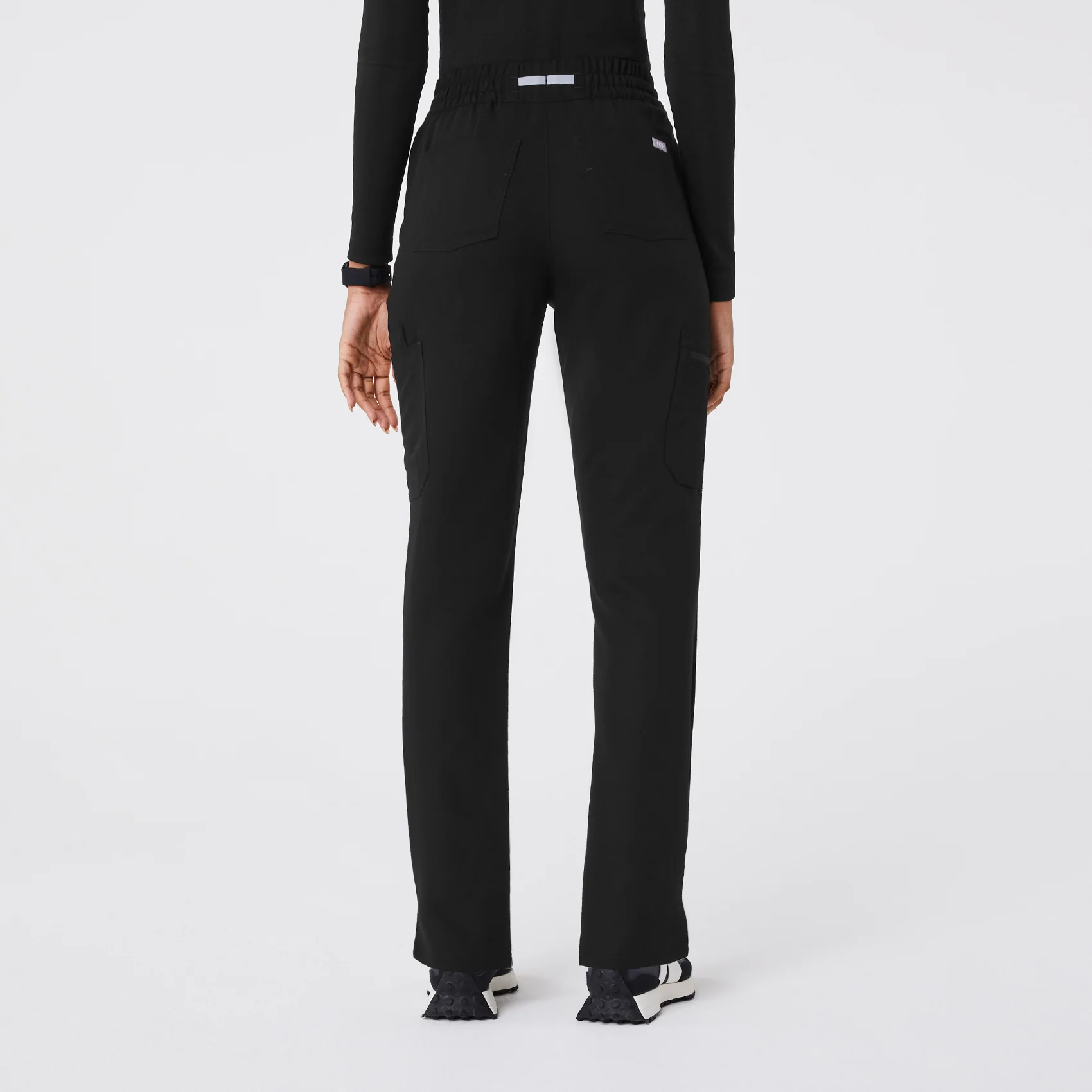 women's Black High Waisted Dowa - Scrub Pant - Image 4