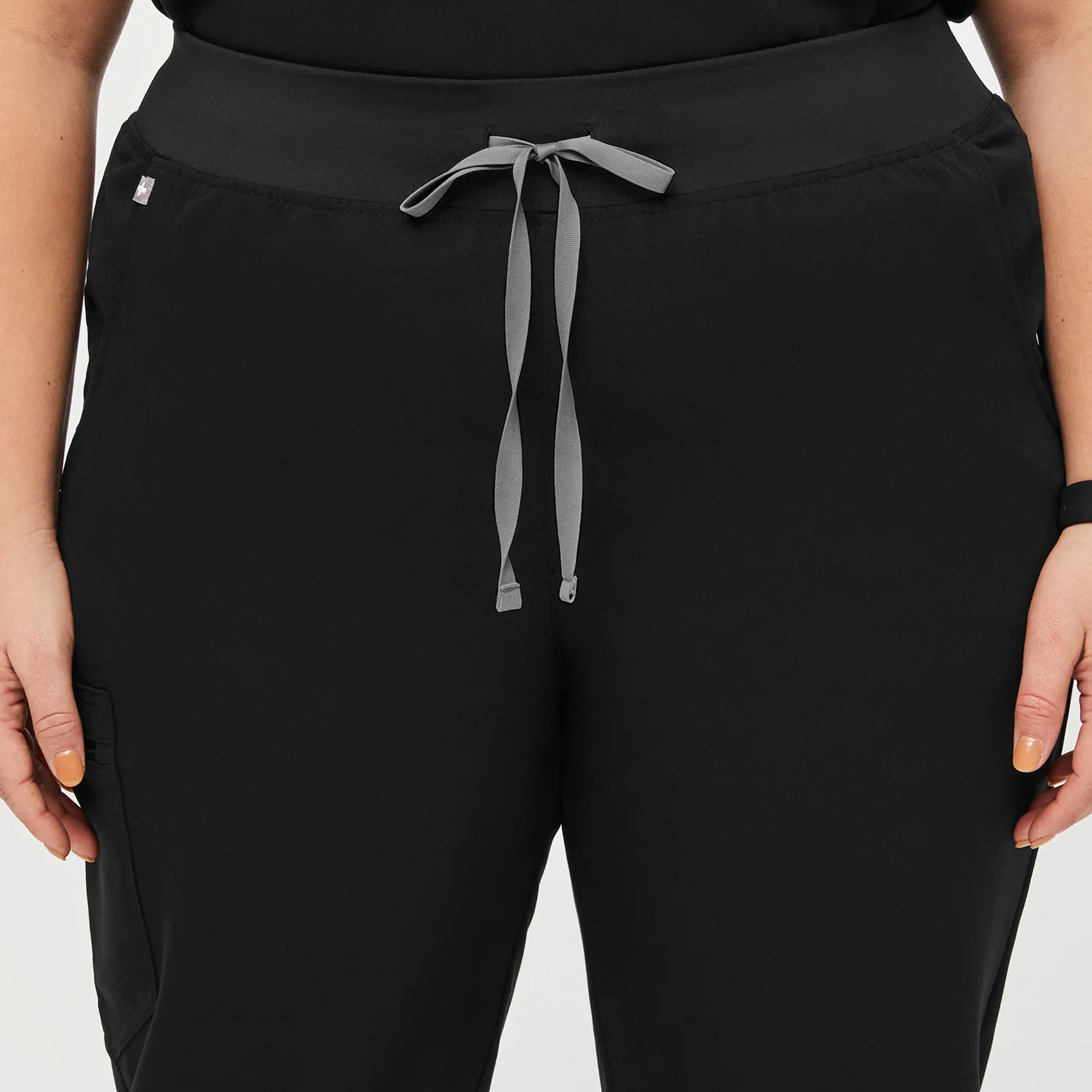 women's Black High Waisted Zamora™ - Tall Jogger Scrub Pants (3XL - 6XL) - Image 5