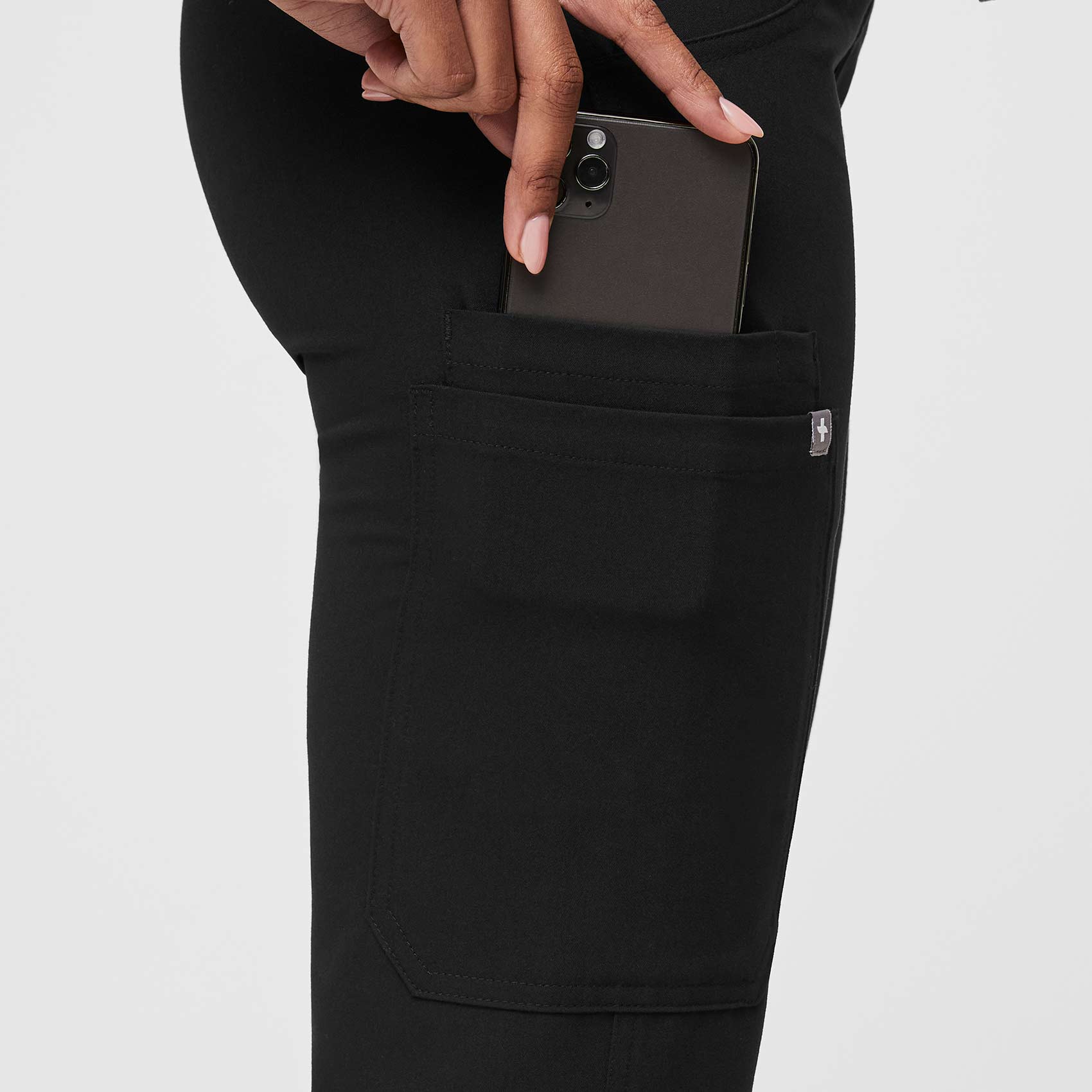 Women's Black Kade™ - Petite Cargo Scrub Pants - Image 7