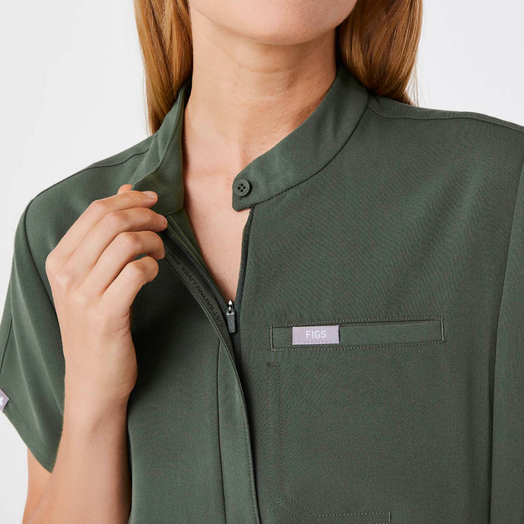 women's Moss Montex - Mock Neck Scrub Top - Image 5