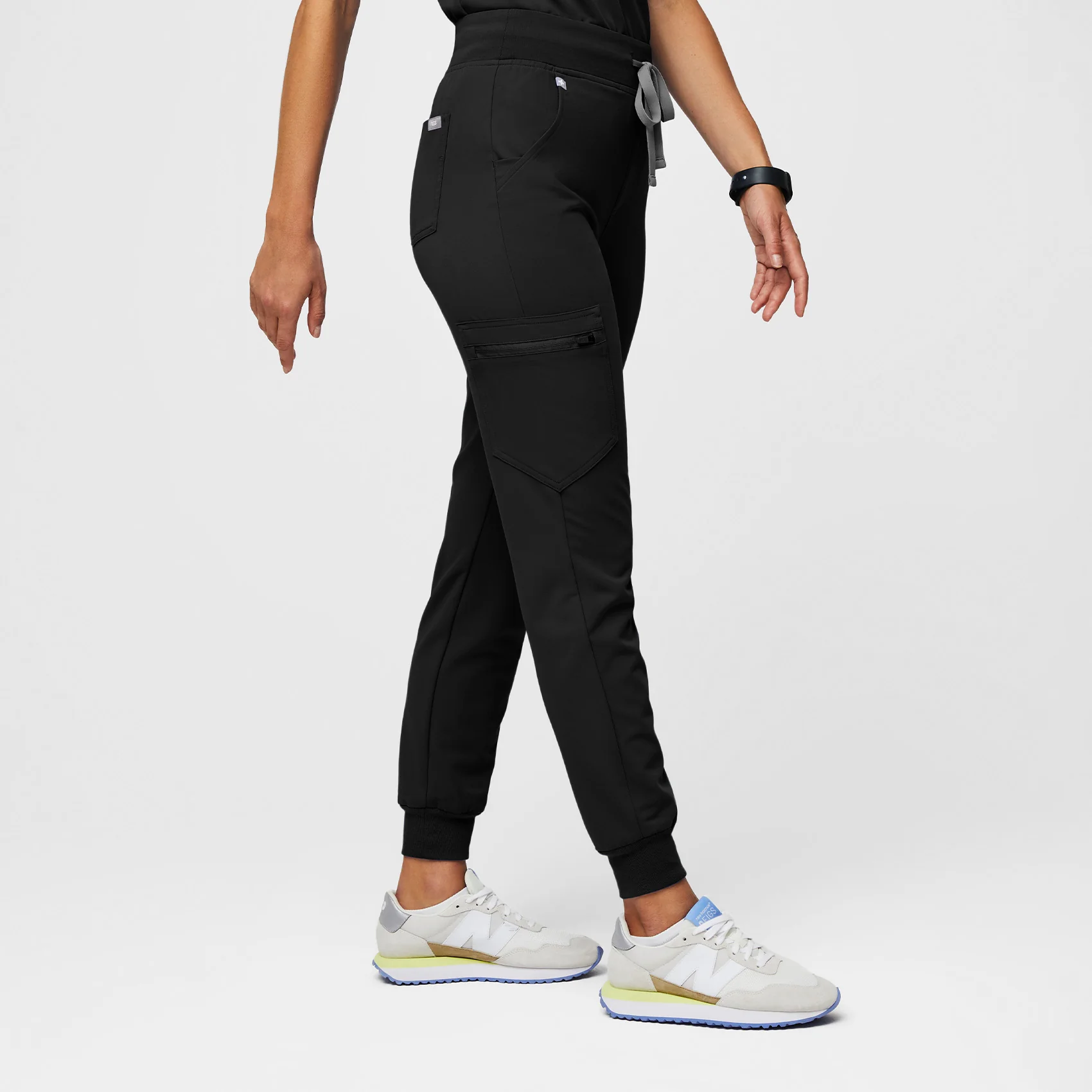 women's Black Zamora™ High Waisted - Tall Jogger Scrub Pants - Image 4